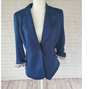Preowned Nautical Sport Coat Blazer Women's Size XL 41 Hawthorn Stitch Fix